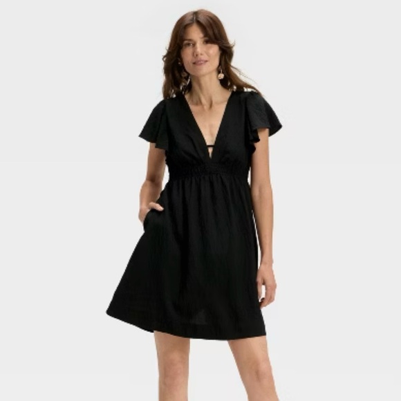 Flutter Short Sleeve Mini A Line Dress by a new day - Picture 2 of 10